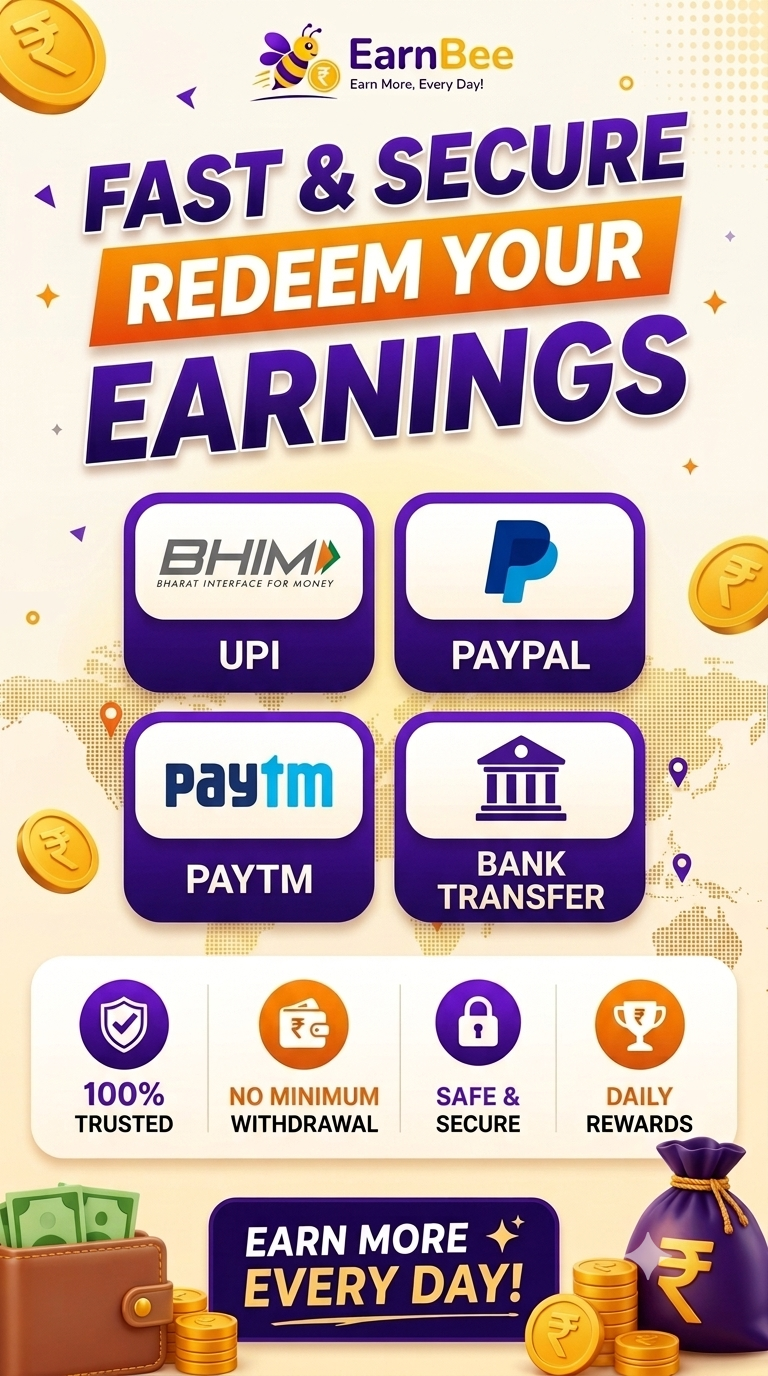 EarnBee withdrawal screen